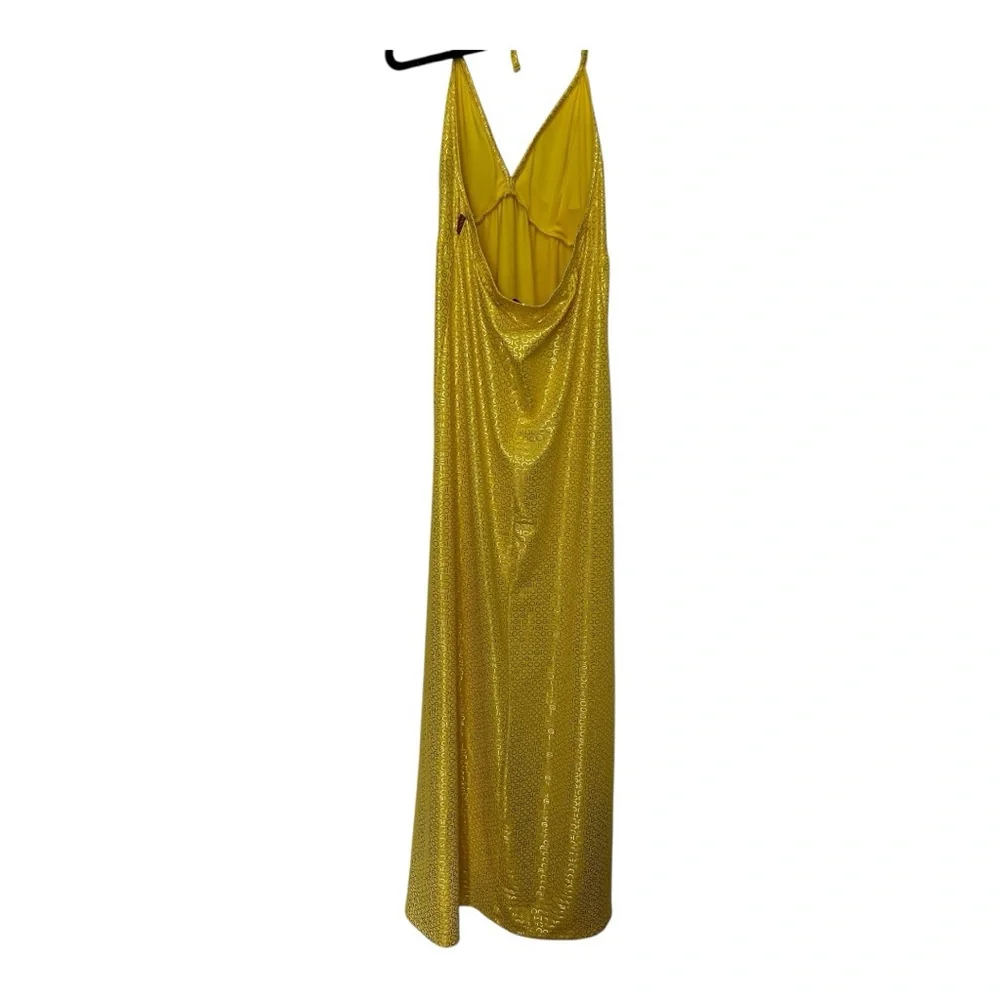 COOGI Yellow Halter Sundress Coverup Size Medium